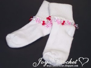 Beaded Baby Socks Sox Using Tri-beads 2